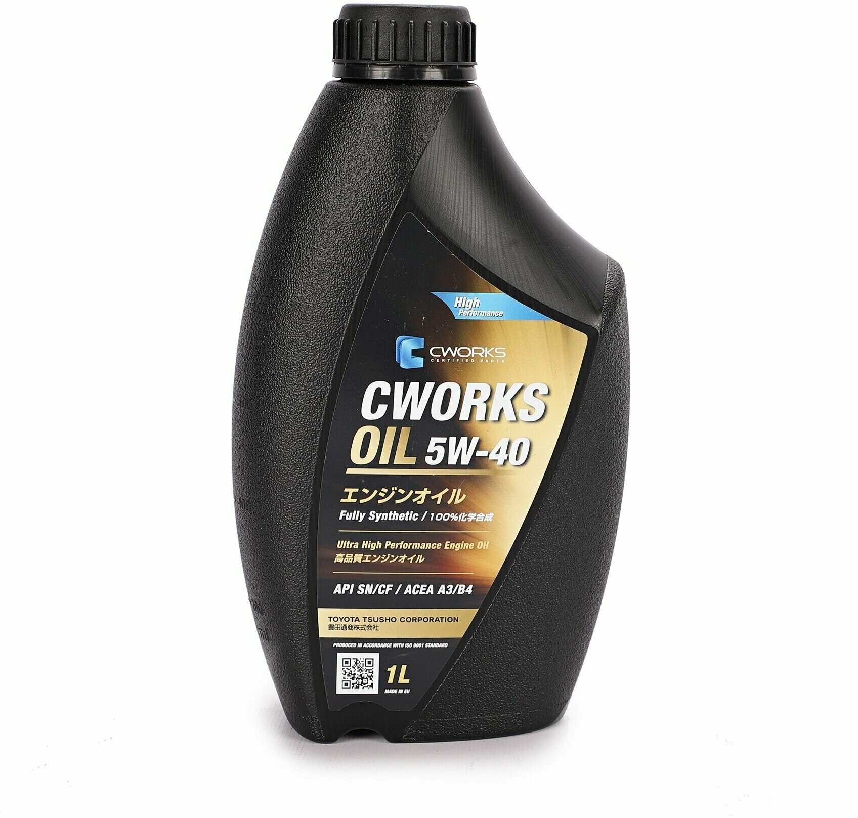 Масло моторное синтетическое CWORKS OIL 5W40 A3/B4 1л A130R3001