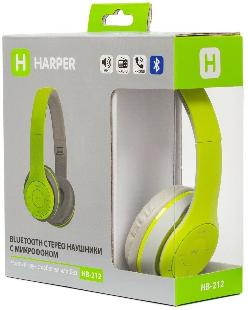 Наушники Bluetooth с MP3 Harper - фото №12