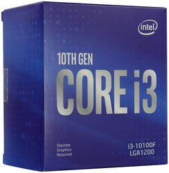 Процессор Intel Core i3-10100F, BOX