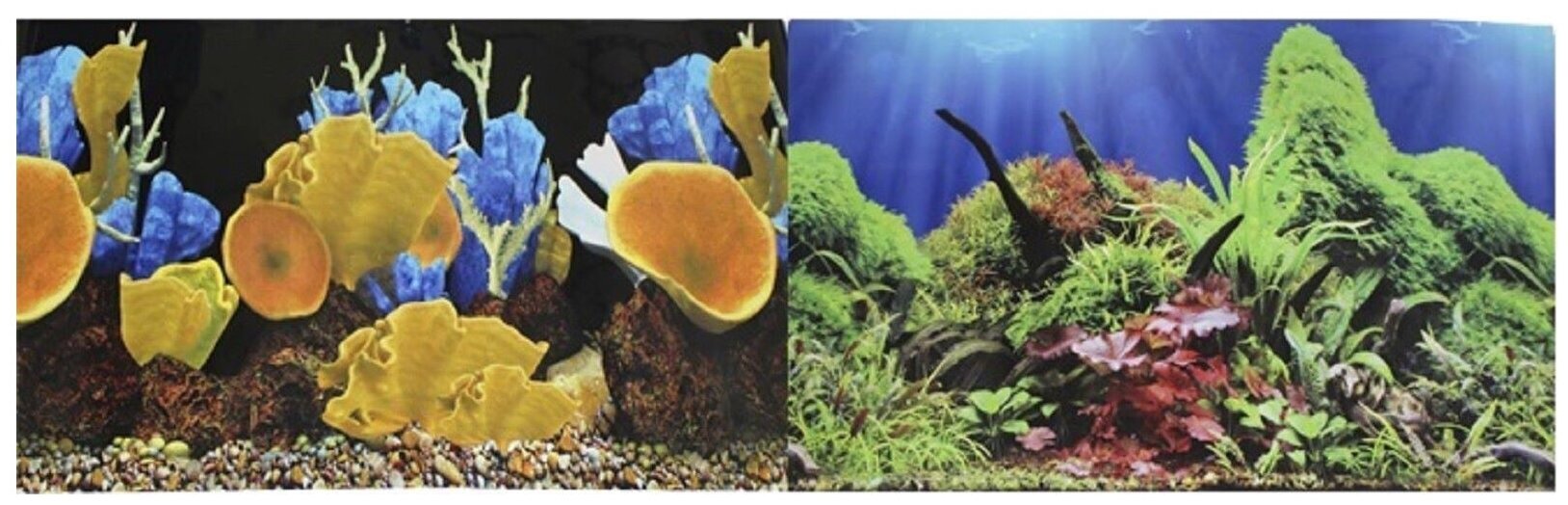Фон для аквариума Prime Морские кораллы/Подводный мир 30х60см