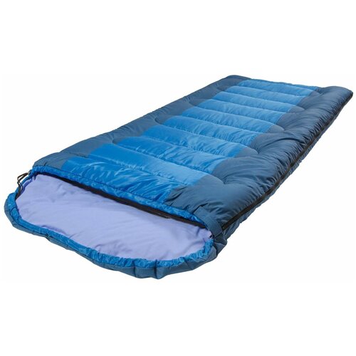 Спальный мешок одеяло Prival Camp bag плюс синий/василек, t extr -5 °С, 220х95, молния справа