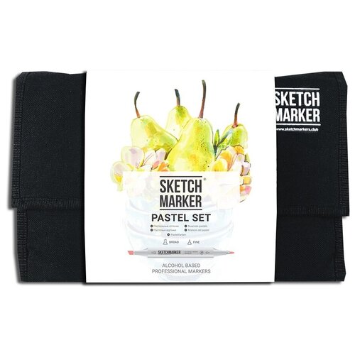 SketchMarker Набор маркеров Pastel Set, черный, 24 шт. sketchmarker набор маркеров portrait set черный 24 шт