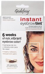 Godefroy Краска-хна для бровей синтетическая в капсулах Instant Eyebrow Tint 15 шт., dark brown, 3