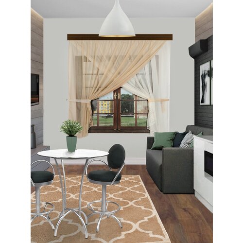 Комплект легких штор Амарисса (высота 190, ширина 290, оранжевый)