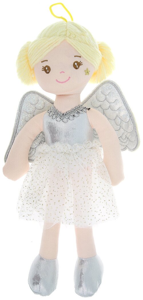 Мягкая игрушка ABtoys Кукла Ангел в белом платье, 30 см