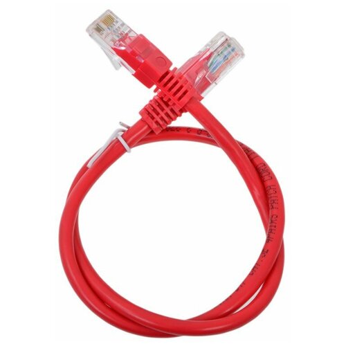 Патч-корд Neomax NM13001-005, 0.5 м, красный сетевой кабель neomax utp cat 6 0 5m red nm13601 005r