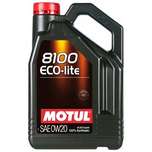 фото Синтетическое моторное масло motul 8100 eco-lite 0w20 4 л