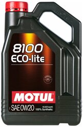 Синтетическое моторное масло Motul 8100 Eco-lite 0W20, 4 л