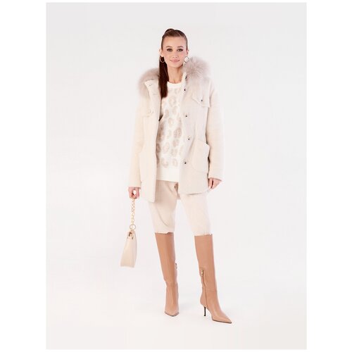 фото Пальто женское fidan f-301у норка (молоко,44 (164-88-96))