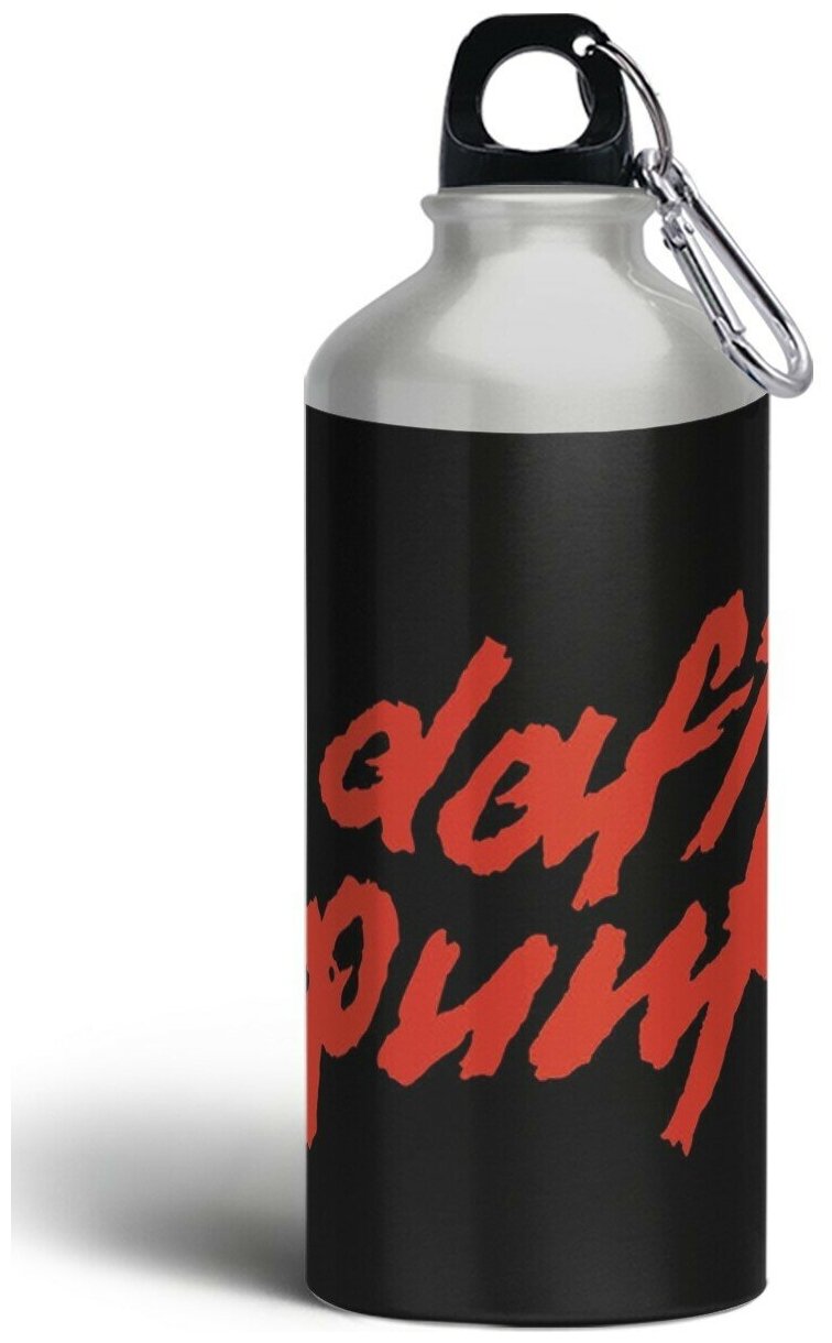 Бутылка спортивная,туристическая фляга, 500мл с карабином Daft Punk - 2