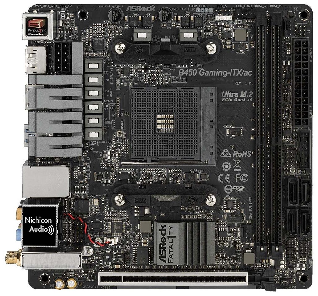 Материнская плата ASRock Fatal1ty B450 Gaming-ITX/AC