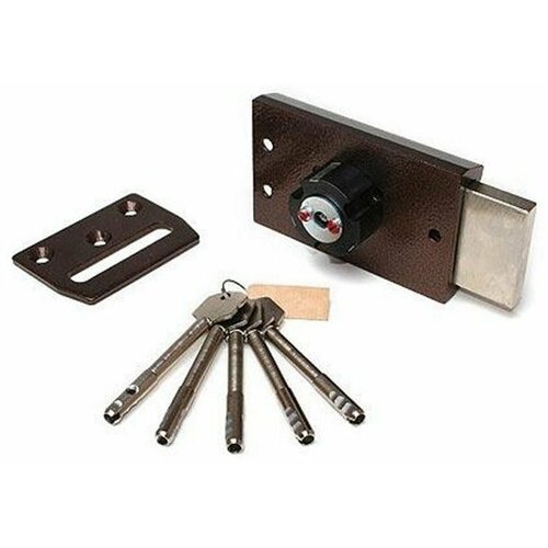 Замок накладной Барьер 2P круглый ключ прямоуг ригель 7793₽