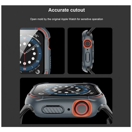 Nillkin для Apple Watch 4/5/6/SE 40 mm CrashBumper case with Glass Grey