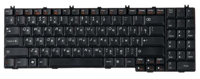 Клавиатура ZeepDeep партномер: (25-008517) для ноутбука Lenovo G550, B550, B560, V560, G555, черная, гор. Enter