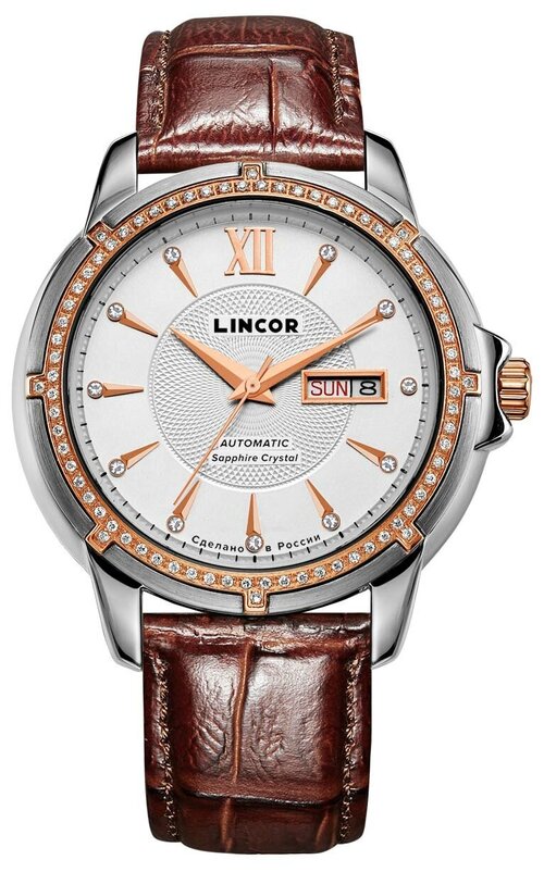 Наручные часы LINCOR 1009S5L3, золотой, коричневый