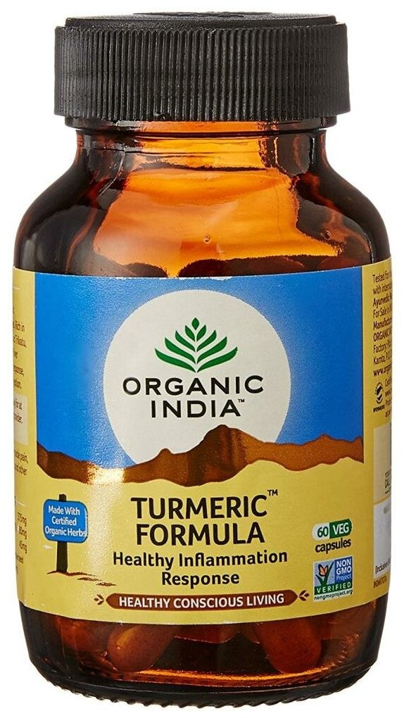 Turmeric Formula Organic India (Турмерик противовоспалительное Органик Индия) 60 капсул