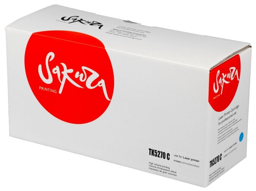 Картридж Sakura Tk5270c для Kyocera Mita Ecosys M6230cidn, синий, 6 000к.