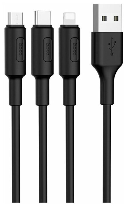 Кабель Hoco X25 USB - Lightning/MicroUSB/USB Type-C