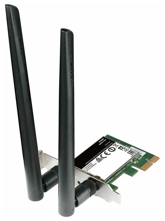 Сетевой адаптер WiFi D-Link DWA-582 PCI Express ант.внеш.съем 2ант.