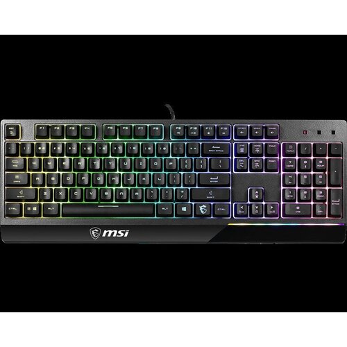 клавиатура zagg universal wired lightning keyboard черный английская Gaming Keyboard MSI VIGOR GK30, Wired, Mechanical-like plunger switches. 6 zones RGB lighting with several lighting effects. Anti-ghosting Capability