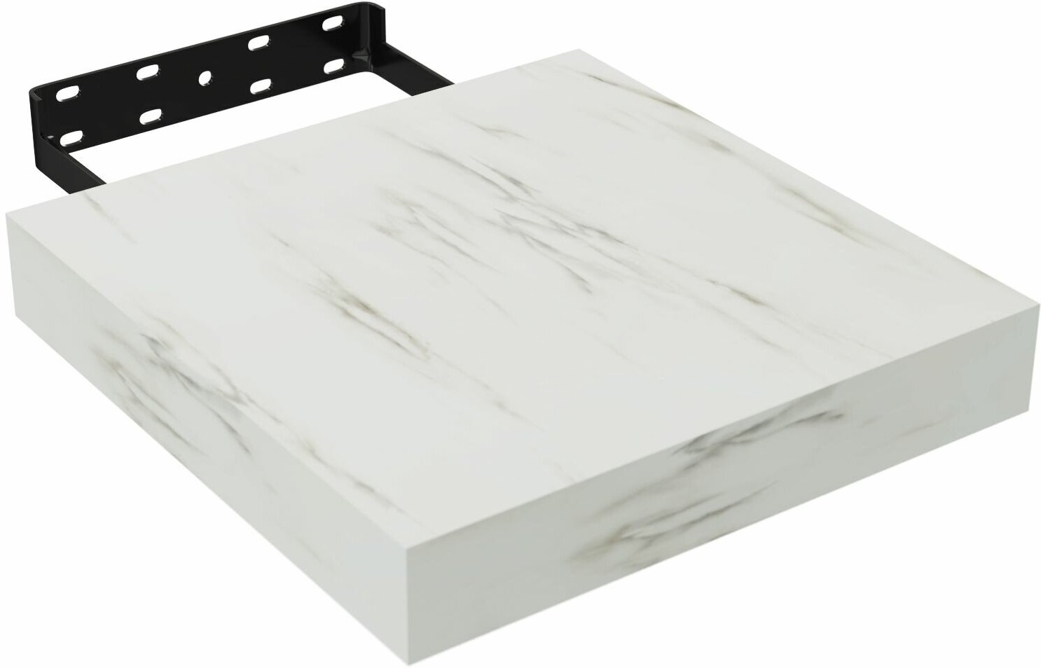 Полка мебельная Spaceo White Marble 23x23.5x3.8 см МДФ цвет белый мрамор