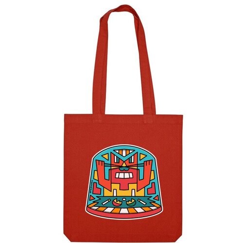 Сумка шоппер Us Basic, красный сумка геометрический кот в ярости оранжевый