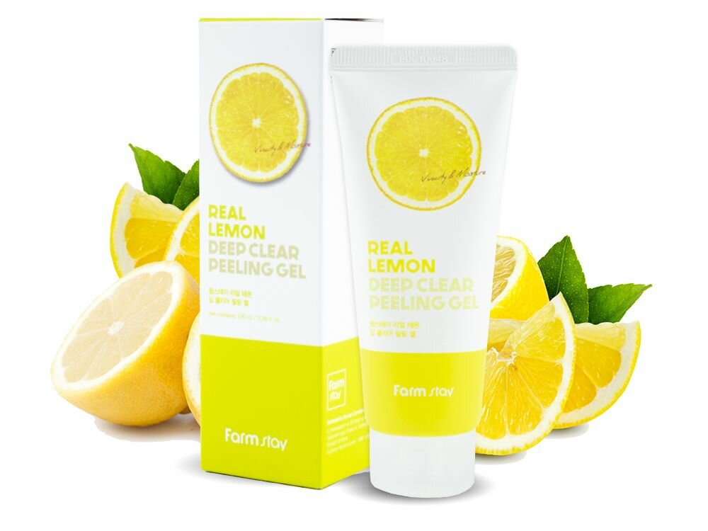 Отшелушивающий гель с экстрактом лимона FarmStay Real Lemon Deep Clear Peeling Gel 100 мл - фото №13