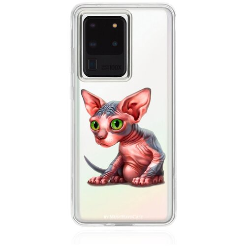 Прозрачный силиконовый чехол MustHaveCase для Samsung Galaxy S20 Ultra Sphinx/ Сфинкс для Самсунг Галакси С20 Ультра Противоударный