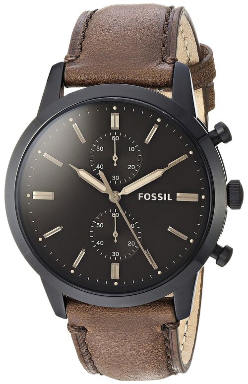 Наручные часы FOSSIL FS5437, черный, коричневый