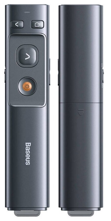Лазерная указка-презентер Baseus Orange Dot Wireless Presenter Red Laser - Серая (ACFYB-B0G)