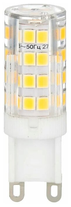 Лампа светодиодная ЭРА LED JCD-5W-CER-827-G9 (диод, капсула, 5Вт, тепл, G9)