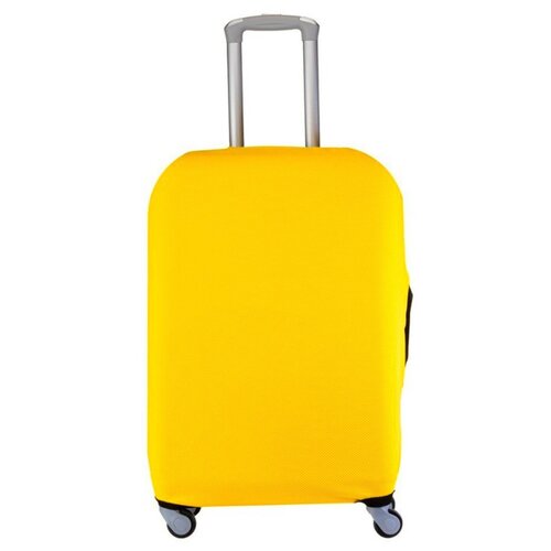 фото Чехол для чемодана желтый, чехол на чемодан размер m mironpan