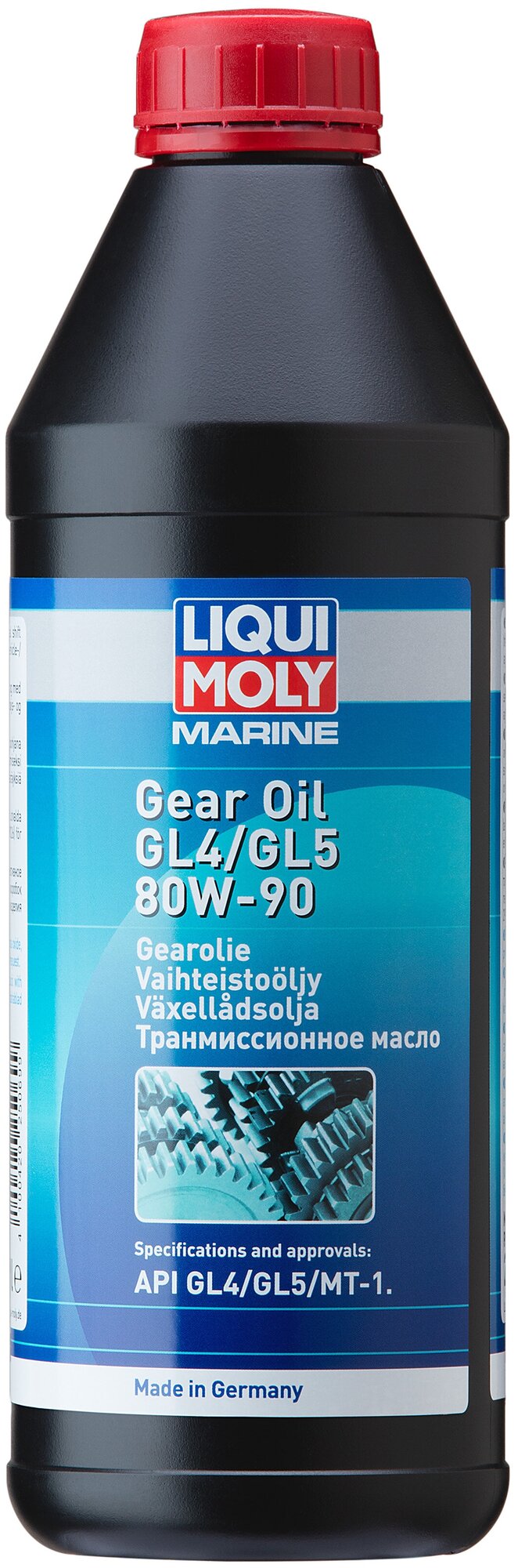 Масло транс. д/водн.техн. marine gear oil 80w-90 gl-4/gl-5/mt-1 (1л), liqui moly, 25069