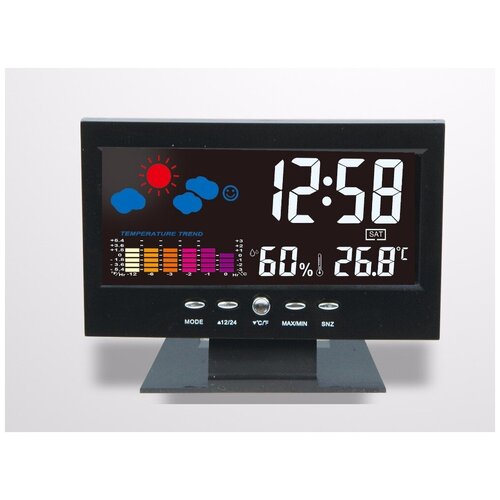 8082T цифровой термометр гигрометр Метеостанция Будильник датчик температуры цветной ЖК-календарь с подсветкой таймеры 120000₽