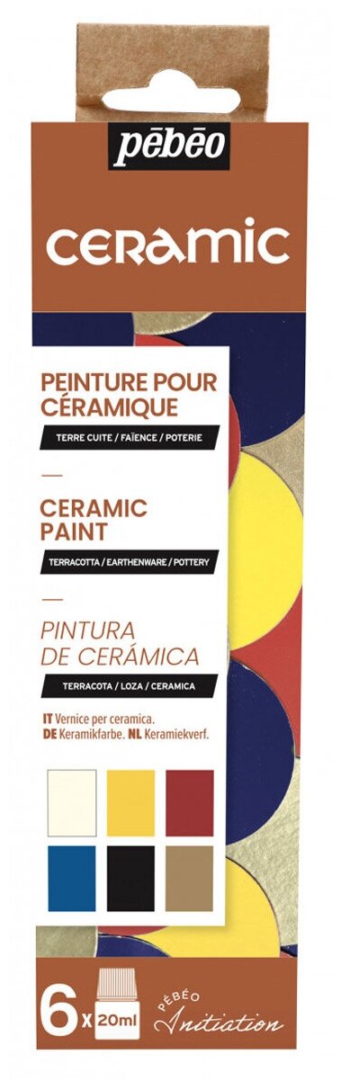 Набор красок по керамике и металлу "PEBEO" Ceramic "Открытие" 6 цв. 20 мл 756451