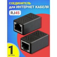 Проходной адаптер-переходник GSMIN CB-105 RJ45 (Черный)