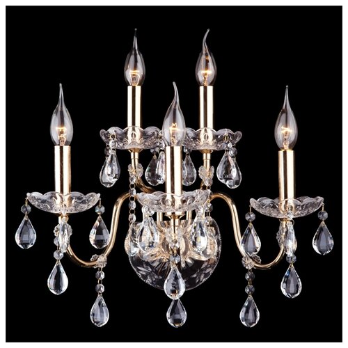 фото Бра с хрусталем eurosvet 3600/5 золото / прозрачный хрусталь