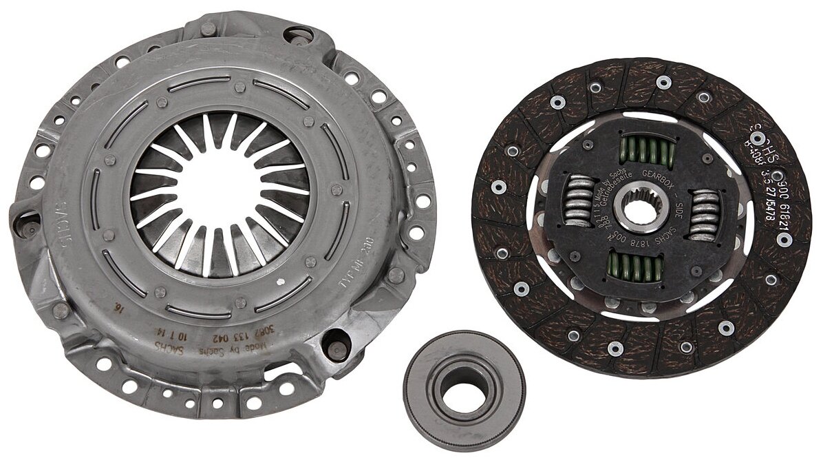Комплект сцепления FSO: POLONEZ I 77-88 , POLONEZ II 88-92 LADA: 1200-1500 универсал 73-85 , 1200-1600 70-93 , NIVA 76-, NOVA 81-, NOVA универсал 85 SACHS 3000240001