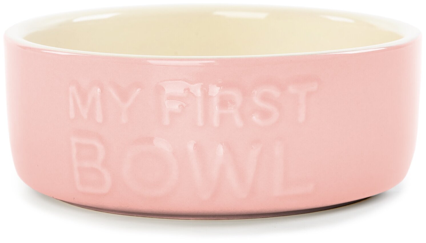 Миска керамическая для собак и кошек SCRUFFS "My First Bowl", розовая, 13х13х5см, 400мл (Великобритания)