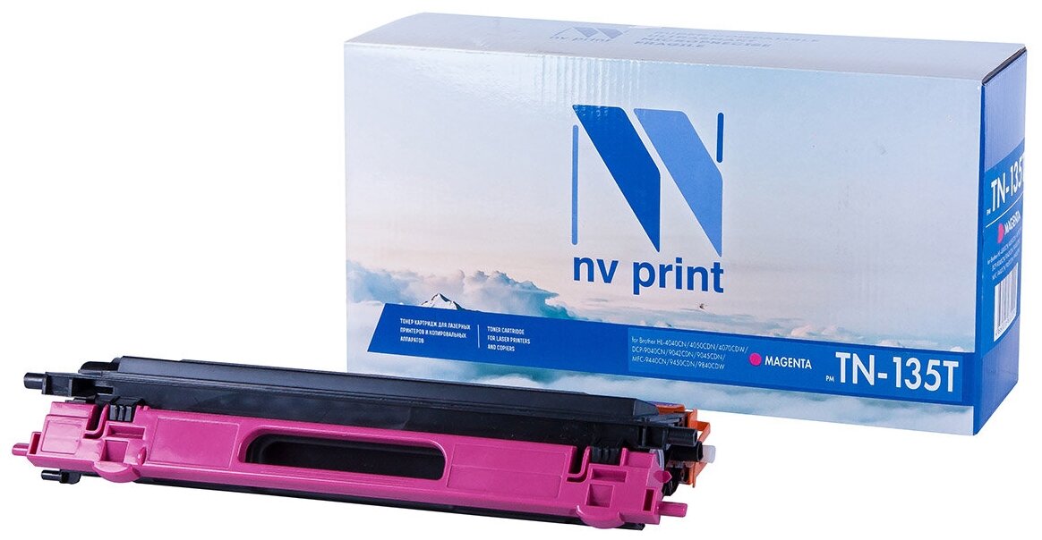 Картридж NV Print TN-135T Magenta для Brother, 4000 стр, пурпурный