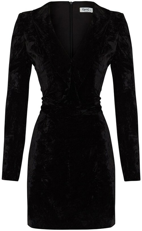 Платье FLORET, натуральный шелк, вечернее, размер S, черный