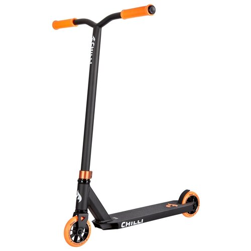 самокат chilli pro scooter base black green Детский трюковой самокат Chilli Pro Base 2020 , black / orange