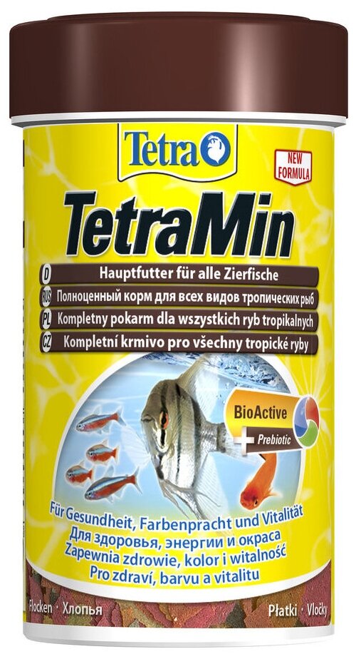 TetraMin корм для всех видов рыб в виде хлопьев100 мл - фотография № 3
