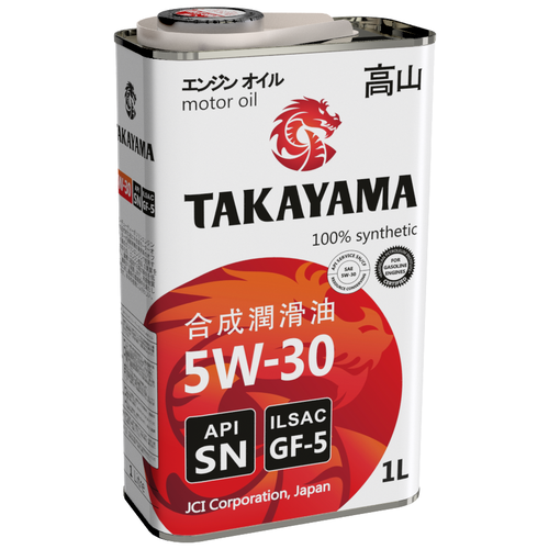 фото Синтетическое моторное масло takayama 5w-30 sn/gf-5, 1 л