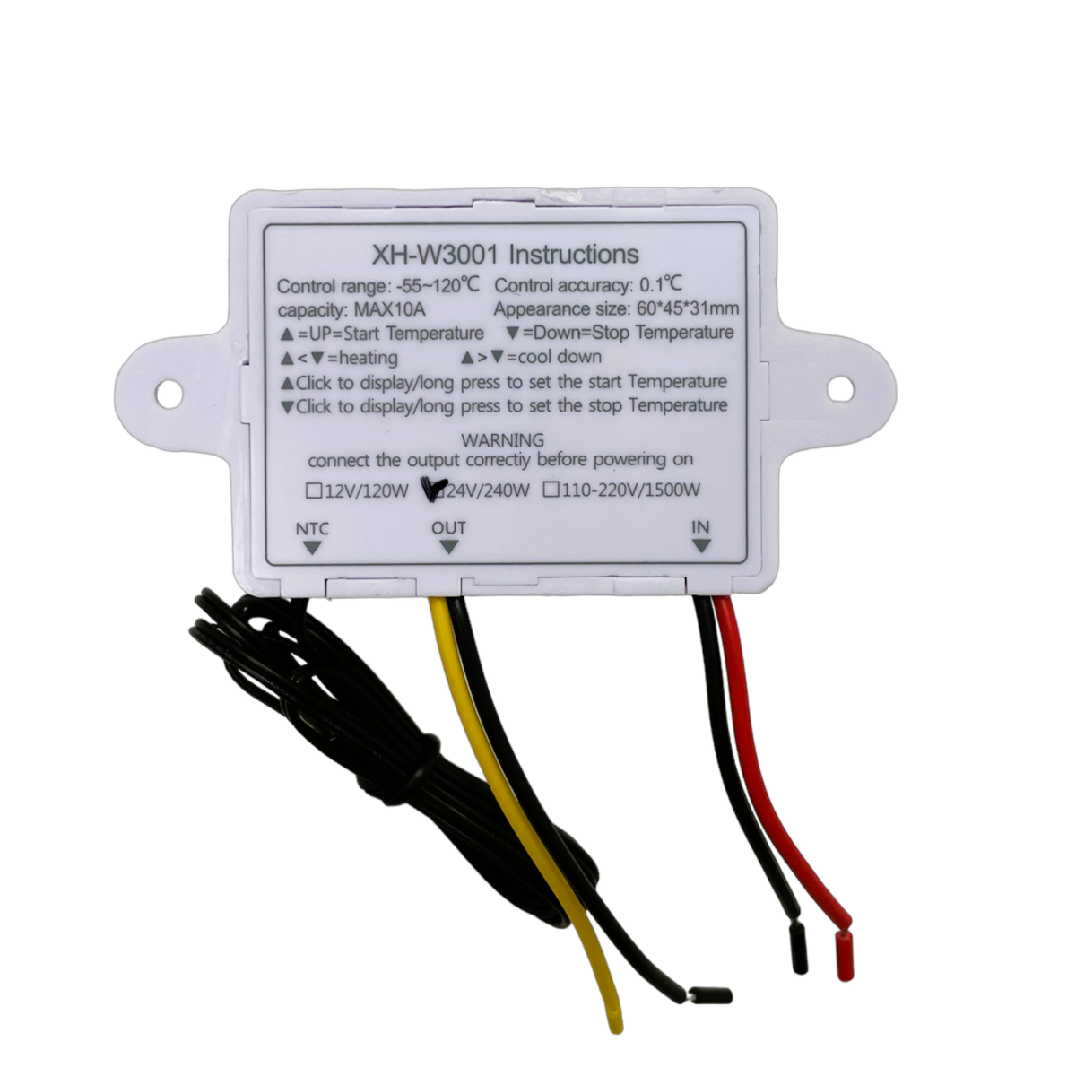 Цифровой регулятор температуры ABC 24V/240W XH-W3001 (X-CX01188C) - фотография № 2