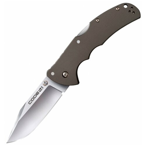 Нож складной Cold Steel Code-4 Clip Point коричневый нож hold out 6 crucible cpm s35vn black g 10 11g6 от cold steel