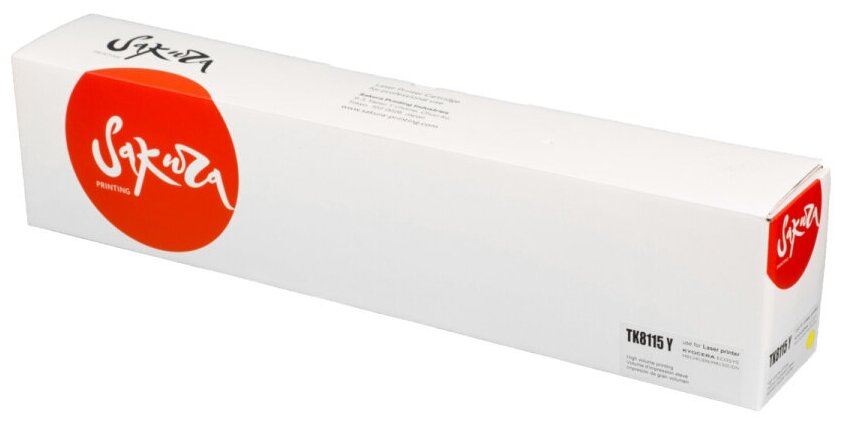 Картридж Sakura TK8115Y, 6000 стр, желтый Sakura Printing - фото №1
