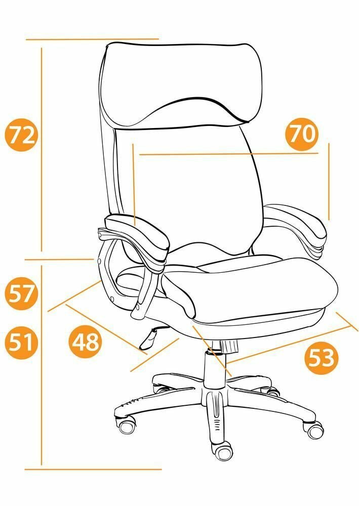 кресло DUKE флок серый TetChair - фото №14