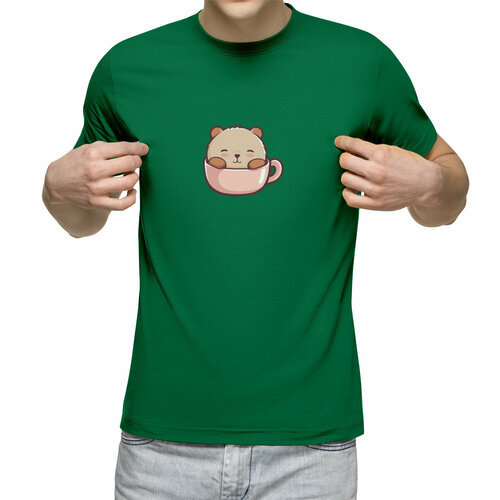 Футболка Us Basic, размер S, зеленый мужская футболка мишка спит m синий