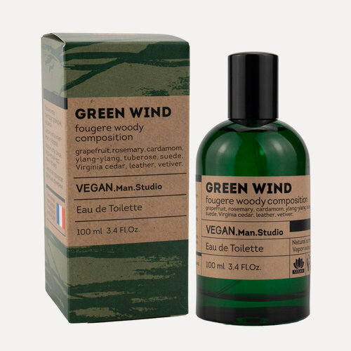 Изображение товара Delta Parfum Vegan Man Studio Green Wind туалетная вода 100 мл / Дельта Парфюм Веган Мен Студио Грин Винд